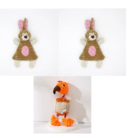HKM-2180029 Donkey Shape Chew Toy for Dogs - Plush Corduroy Squeaky Molar Training Toy