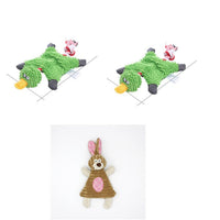 HKM-2180029 Donkey Shape Chew Toy for Dogs - Plush Corduroy Squeaky Molar Training Toy
