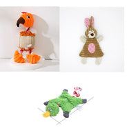 HKM-2180029 Donkey Shape Chew Toy for Dogs - Plush Corduroy Squeaky Molar Training Toy
