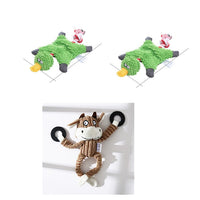 HKM-2180029 Donkey Shape Chew Toy for Dogs - Plush Corduroy Squeaky Molar Training Toy