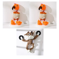 HKM-2180029 Donkey Shape Chew Toy for Dogs - Plush Corduroy Squeaky Molar Training Toy