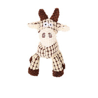 HKM-2180029 Donkey Shape Chew Toy for Dogs - Plush Corduroy Squeaky Molar Training Toy