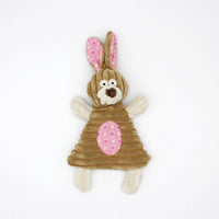 HKM-2180029 Donkey Shape Chew Toy for Dogs - Plush Corduroy Squeaky Molar Training Toy