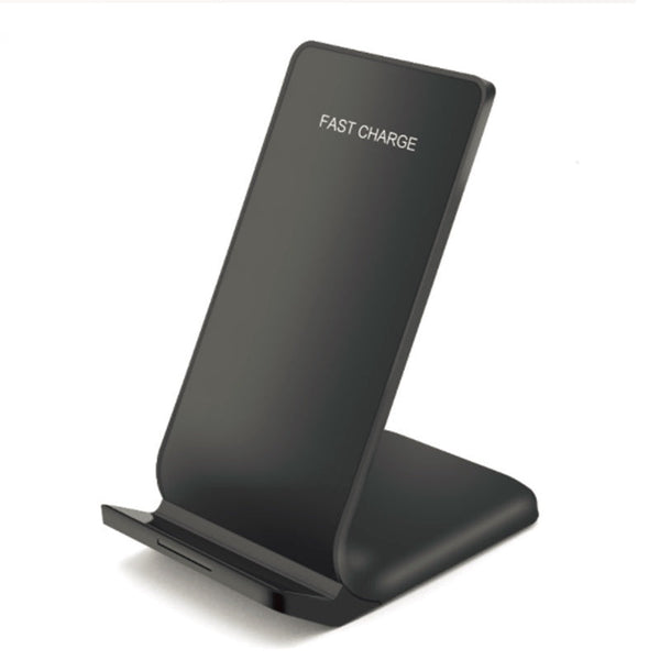 HKM-218003 10W Fast Wireless Charging Stand - Black, Compatible with Qi-Enabled Devices