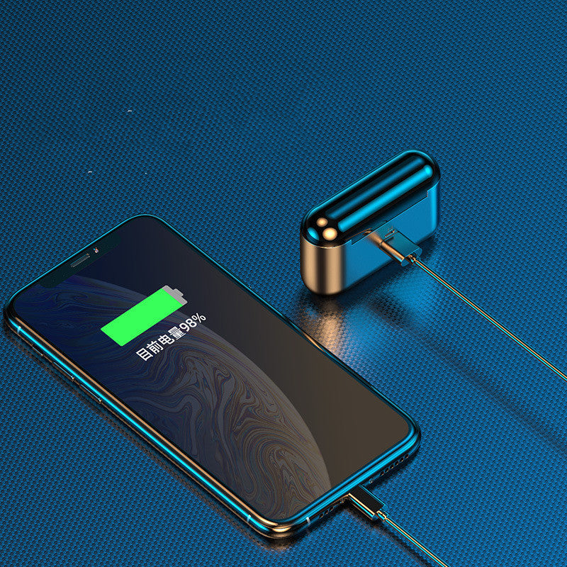 HKM-218003 Wireless Bluetooth Headset F9 with Touch Digital Display and Stereo Sound, Supports NFC, Voice Control, and Multi-Point Connection
