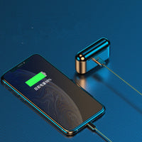 HKM-218003 Wireless Bluetooth Headset F9 with Touch Digital Display and Stereo Sound, Supports NFC, Voice Control, and Multi-Point Connection