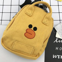 HKM-2181437 Pet Backpack in Duckling Design - Cotton Canvas Schoolbag for Dogs, Available in Large and Small Sizes