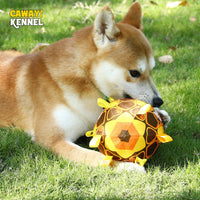 HKM-2182461 Durable Interactive Dog Toy with Plush Handle and Bells for Aggressive Chewers, 15cm
