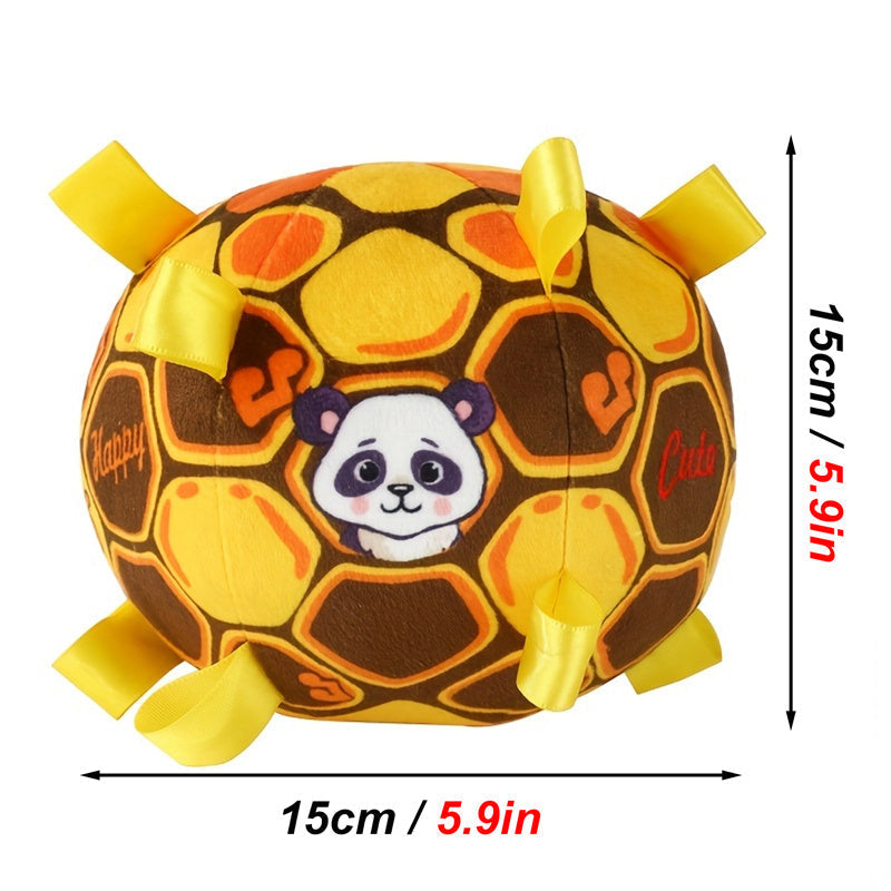 HKM-2182461 Durable Interactive Dog Toy with Plush Handle and Bells for Aggressive Chewers, 15cm