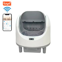 HKM-218259 Automatic Self-Cleaning Cat Litter Box with Odor Control, Large Capacity, Comfortable Design, Eco-Friendly Plastic Material.