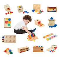 HKM-218259 Montessori Wooden Shape Puzzles for Kindergarten Learning and Development