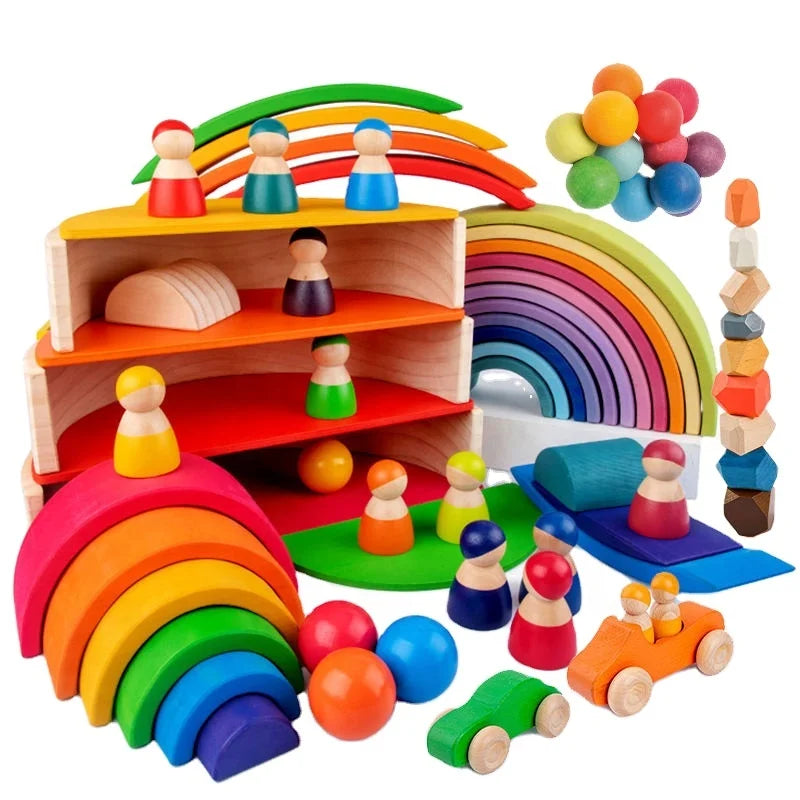 HKM-218259 Montessori Wooden Shape Puzzles for Kindergarten Learning and Development