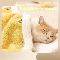 HKM-2183229 Cozy Flannel Pet Blanket for Cats and Small Dogs - Soft, Warm, Machine Washable Options Available