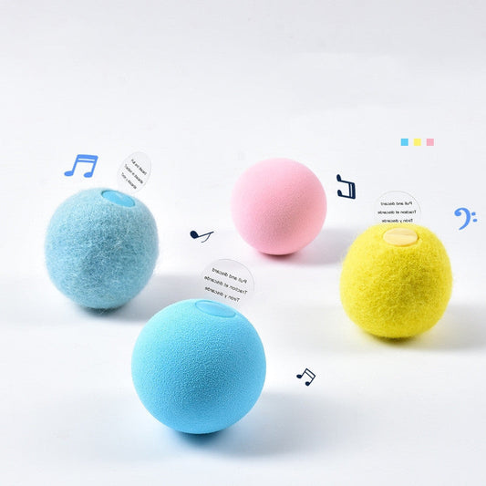 HKM-218323 Interactive Sound-Generating Cat Toy Ball with Catnip for Engaging Playtime