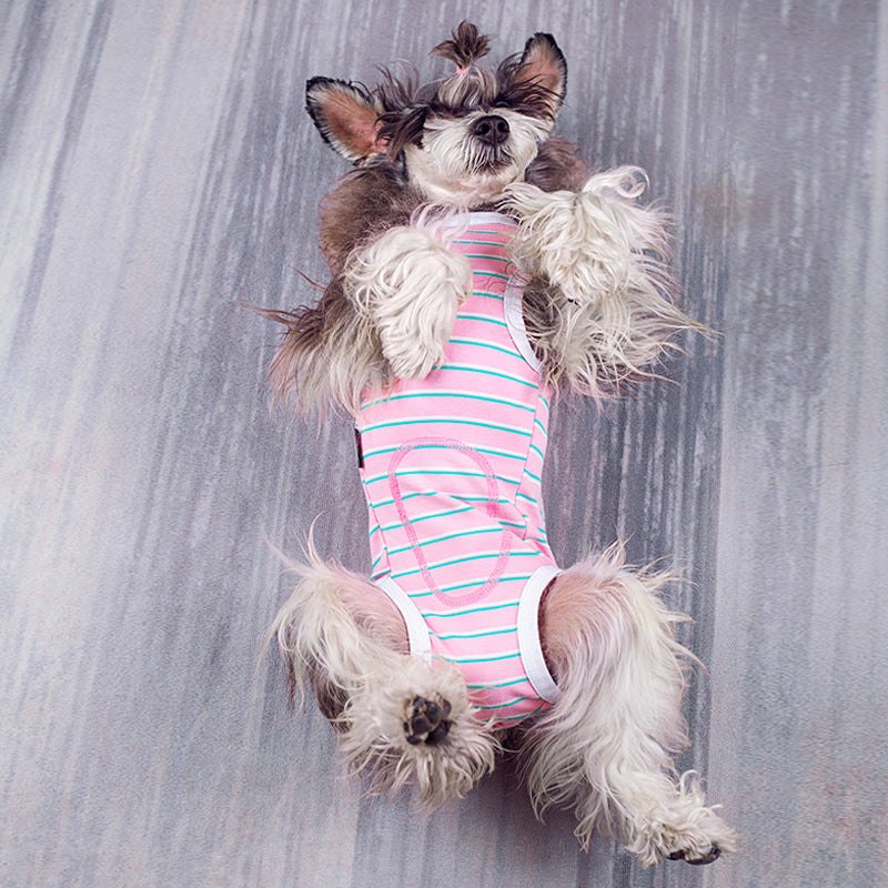 HKM-2183741 Lightweight Cotton Dog Vest for Spring/Summer - Casual Bellyband Design, Multiple Sizes Available