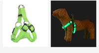 HKM-2184253 LED Light-Up Chest Harness and Leash for Medium to Large Dogs - Multiple Colors Available