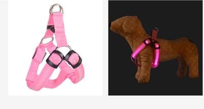 HKM-2184253 LED Light-Up Chest Harness and Leash for Medium to Large Dogs - Multiple Colors Available