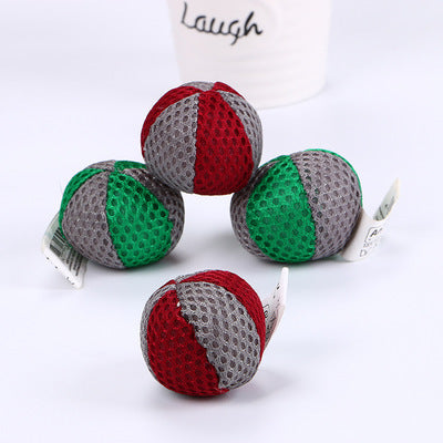 HKM-218579 Mesh cloth catnip cat toy ball