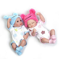 HKM-218643 28cm Reborn Silicone Baby Doll - Realistic Newborn Girl, Soft PVC Educational Toy for Ages 0-24 Months