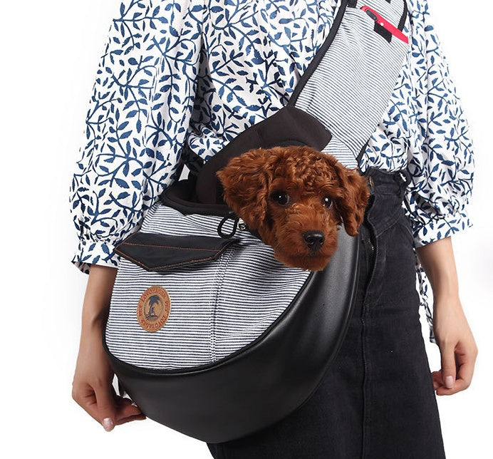HKM-2187197 Fashionable Cotton Pet Travel Bag with Breathable Design - 28x36x13 CM