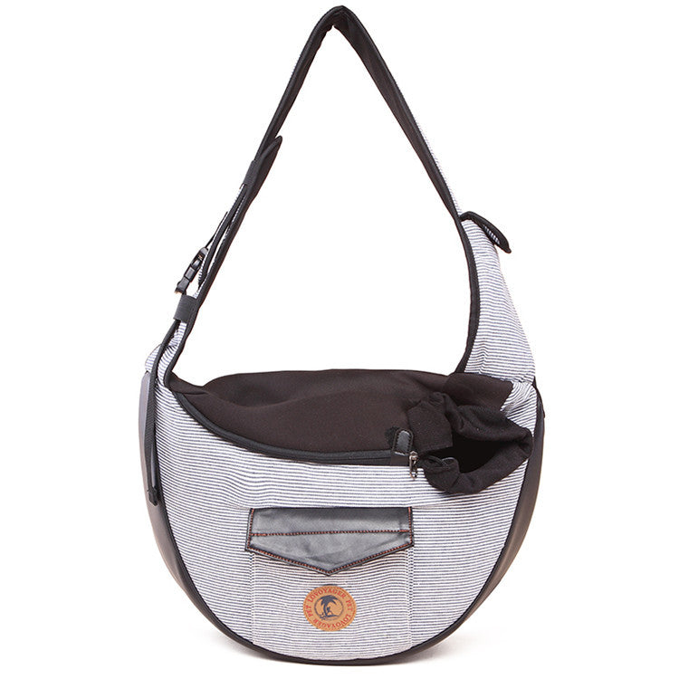 HKM-2187197 Fashionable Cotton Pet Travel Bag with Breathable Design - 28x36x13 CM