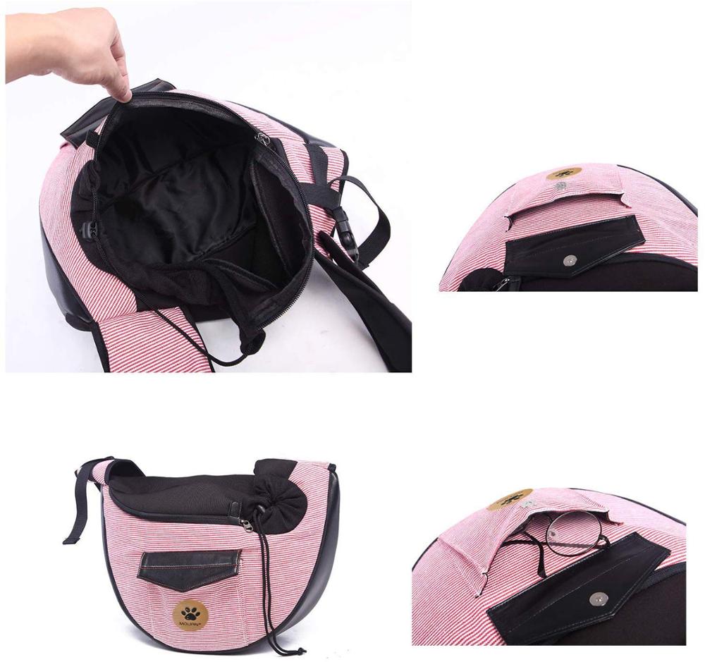 HKM-2187197 Fashionable Cotton Pet Travel Bag with Breathable Design - 28x36x13 CM