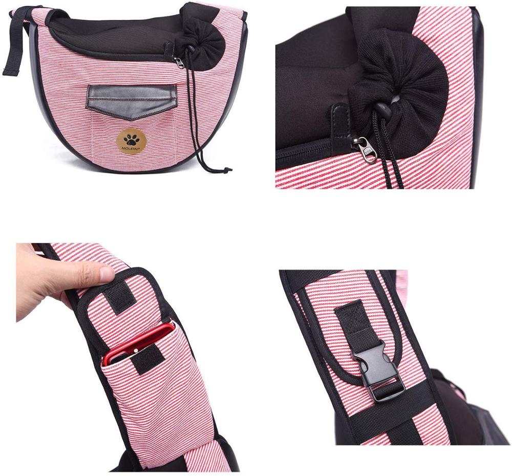 HKM-2187197 Fashionable Cotton Pet Travel Bag with Breathable Design - 28x36x13 CM