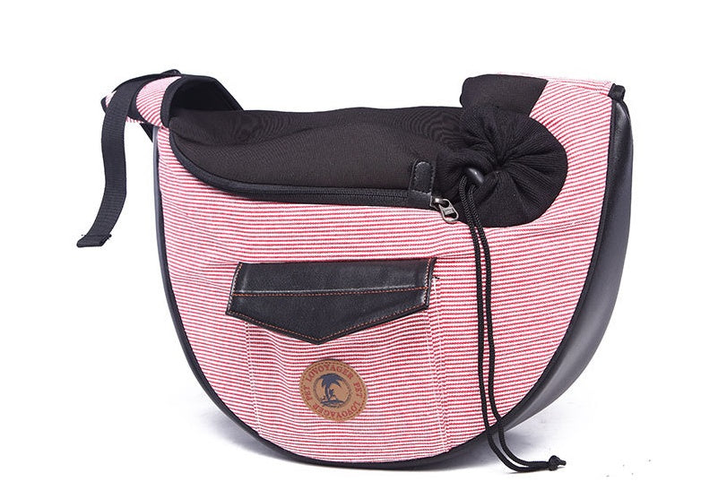 HKM-2187197 Fashionable Cotton Pet Travel Bag with Breathable Design - 28x36x13 CM