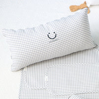 HKM-218771 Korean Cotton Bear Embroidery Headboard Pillow - Soft and Fluffy Comfort Pillow for Baby