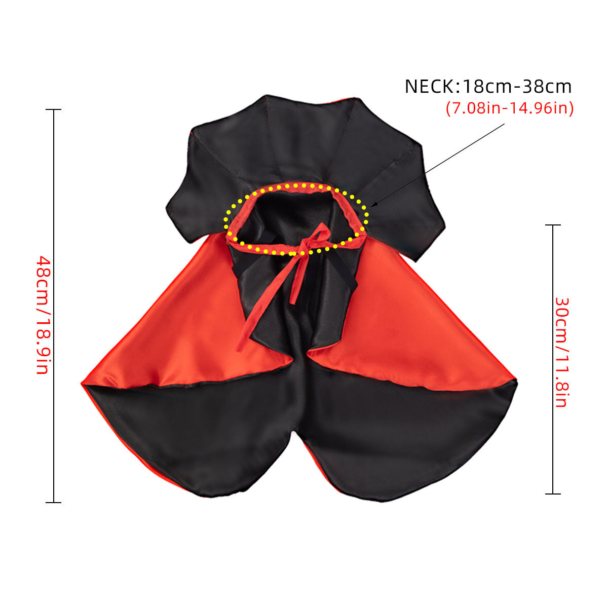 HKM-2189117 Cozy Red Halloween Cloak for Pets - Polyester Pet Clothing