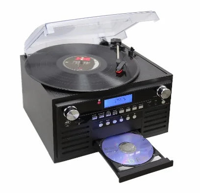 HKM-218963 Versatile Vinyl Record Player and CD Recorder Turntable with Modern Design