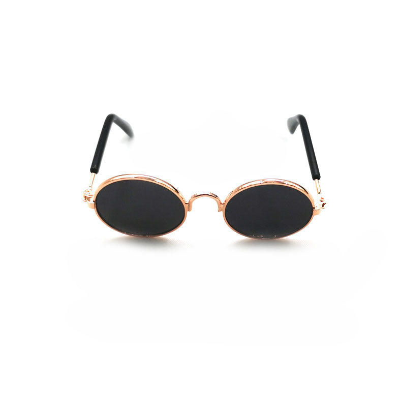 HKM-2189757 Hip Hop Pet Glasses in Various Colors with Stylish Metal Frame and Resin Lenses