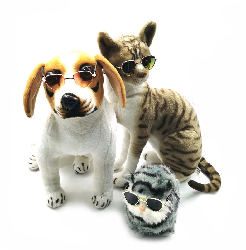 HKM-2189757 Hip Hop Pet Glasses in Various Colors with Stylish Metal Frame and Resin Lenses