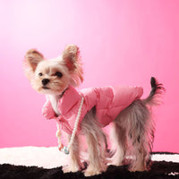 HKM-2190525 Warm Down Vest for Dogs with Removable Fur Ball - Autumn and Winter Casual Style in Multiple Sizes