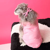 HKM-2190525 Warm Down Vest for Dogs with Removable Fur Ball - Autumn and Winter Casual Style in Multiple Sizes