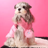HKM-2190525 Warm Down Vest for Dogs with Removable Fur Ball - Autumn and Winter Casual Style in Multiple Sizes