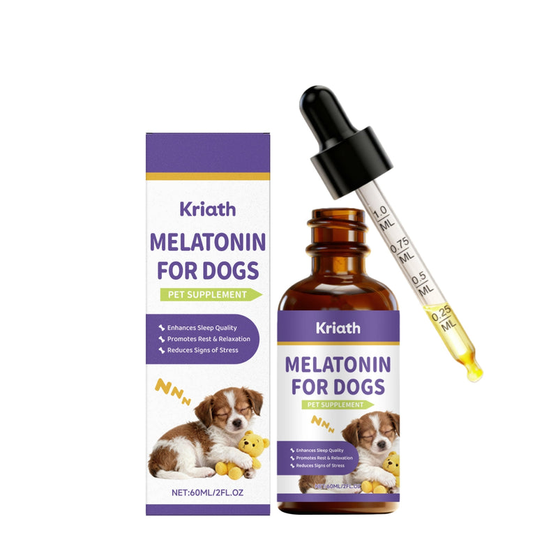 HKM-2190781 Calming Melatonin Drops for Dogs with L-Theanine, Chamomile, and Passion Flower
