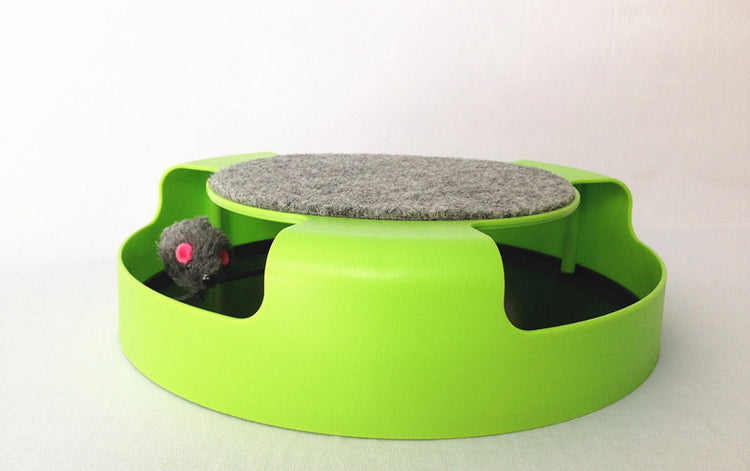 HKM-2190909 Shadowless Rotating Mouse and Cat Turntable in Plastic, Size 25 x 6.5 cm, Box Size 21 x 21 x 8 cm