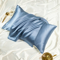 HKM-219091 Silk Pillowcase Set, Solid Color, 48cm x 74cm, Soft and Smooth Fabric
