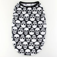 HKM-2191293 Skull Print Cotton T-Shirt Vest for Small to Extra Large Dogs