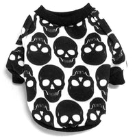 HKM-2191293 Skull Print Cotton T-Shirt Vest for Small to Extra Large Dogs