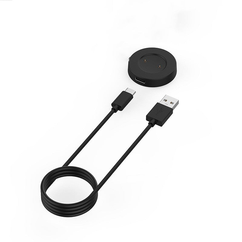 HKM-219155 Smart Watch Magnetic Charger Base with Type-C Interface - Lightweight 15g, Black or White Options