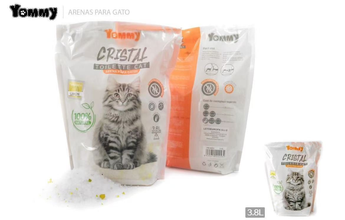 HKM-2192573 Crystal Cat Litter, 3.8L - Premium Absorbent & Odor Control Formula