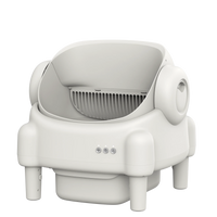 HKM-219411 Smart Cat Litter Box with Intelligent Self-Cleaning Function, Large Capacity and App Control, Open Design