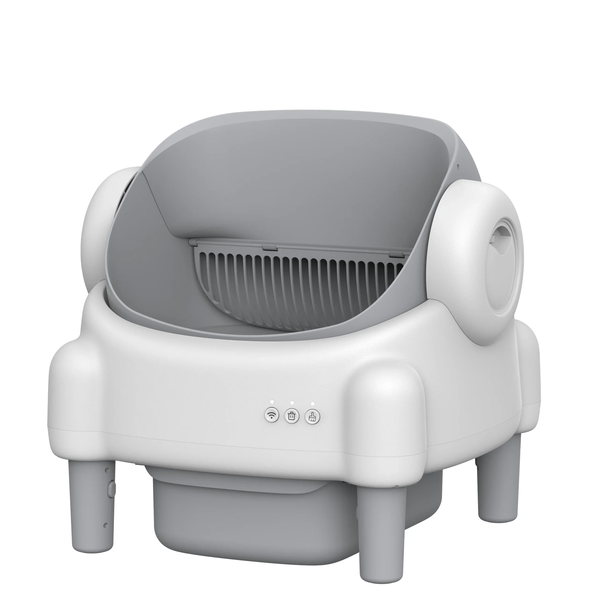 HKM-219411 Smart Cat Litter Box with Intelligent Self-Cleaning Function, Large Capacity and App Control, Open Design