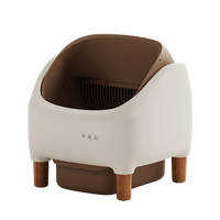 HKM-219411 Smart Cat Litter Box with Intelligent Self-Cleaning Function, Large Capacity and App Control, Open Design