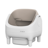 HKM-219411 Smart Cat Litter Box with Intelligent Self-Cleaning Function, Large Capacity and App Control, Open Design