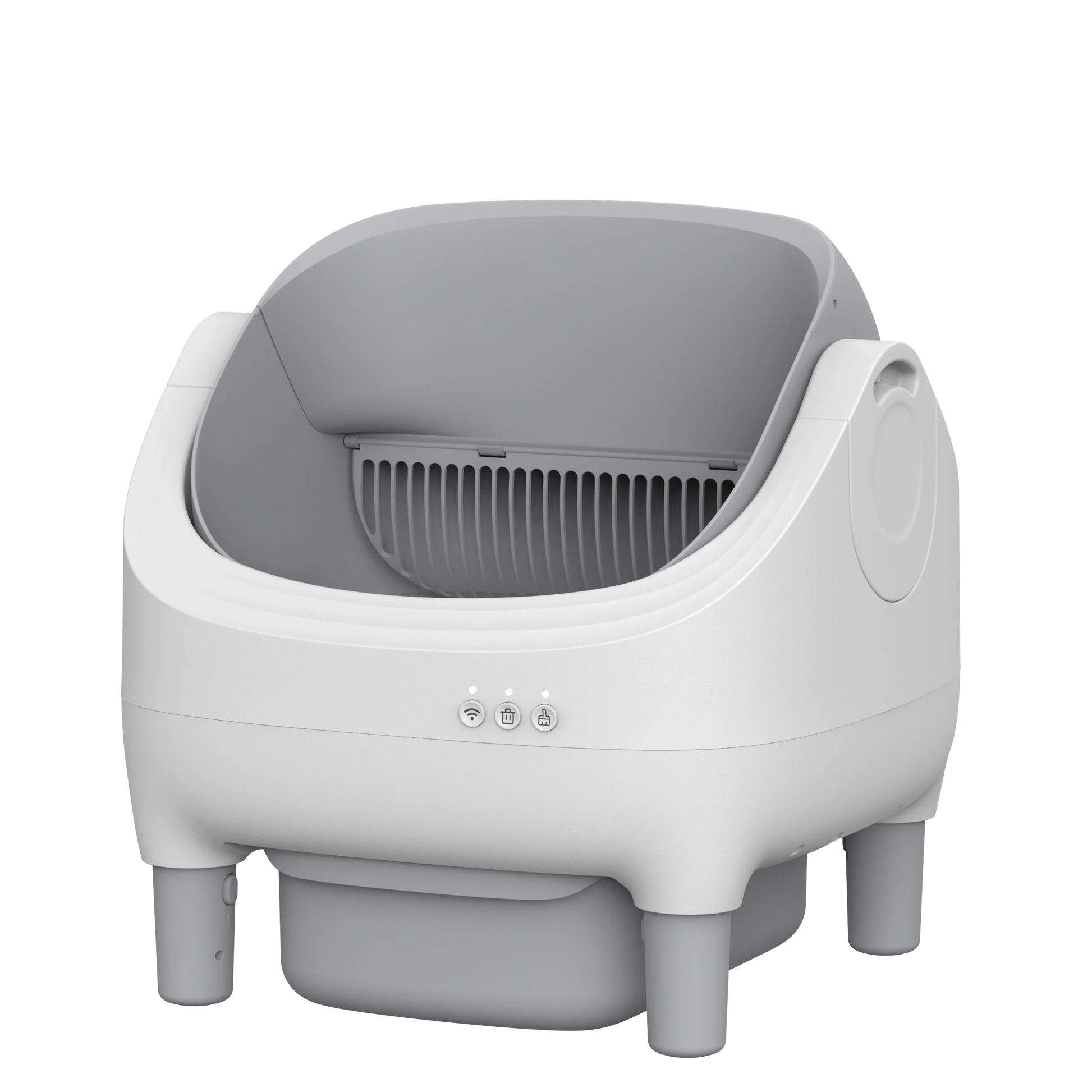 HKM-219411 Smart Cat Litter Box with Intelligent Self-Cleaning Function, Large Capacity and App Control, Open Design