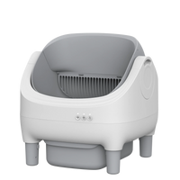 HKM-219411 Smart Cat Litter Box with Intelligent Self-Cleaning Function, Large Capacity and App Control, Open Design