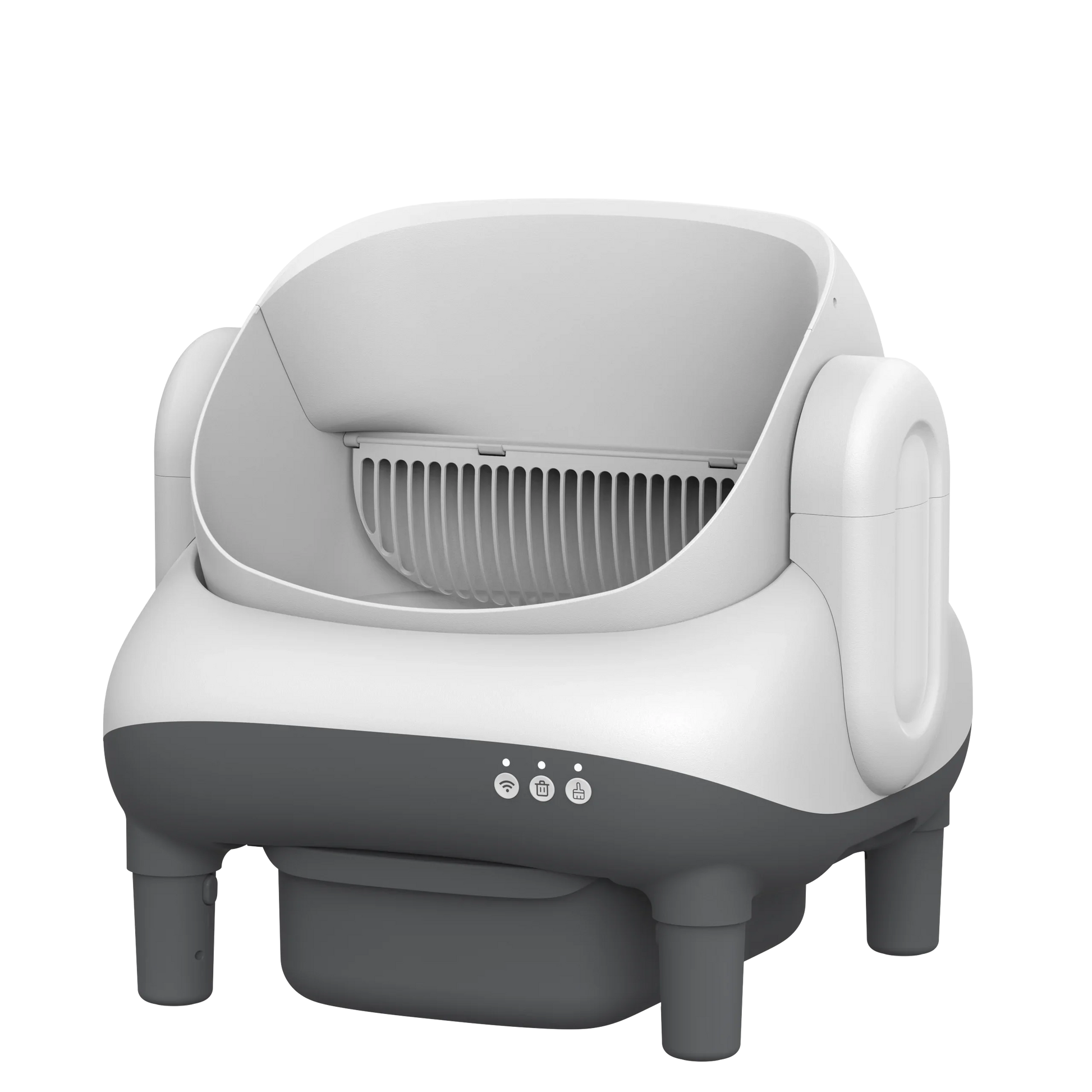 HKM-219411 Smart Cat Litter Box with Intelligent Self-Cleaning Function, Large Capacity and App Control, Open Design